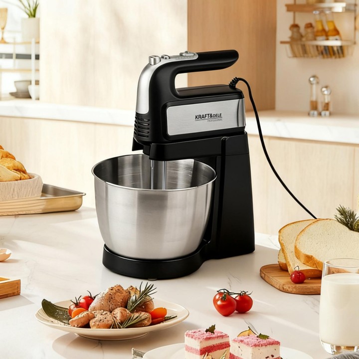 MIKSER KUCHENNY ROBOT RĘCZNY Z MISĄ 1000W 4,5L SOLIDNY