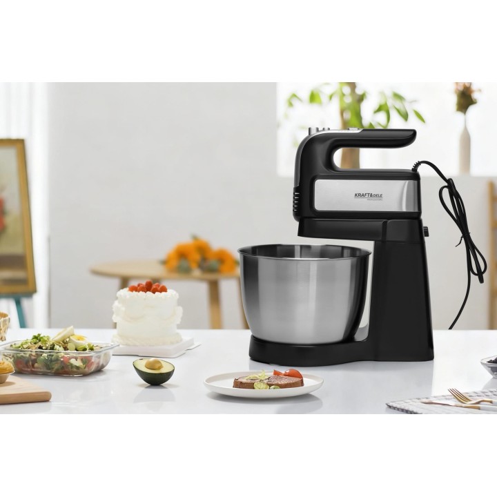 MIKSER KUCHENNY ROBOT RĘCZNY Z MISĄ 1000W 4,5L SOLIDNY