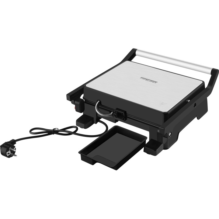 Grill elektryczny opiekacz 2400W + tacka na tłuszcz 29x24cm