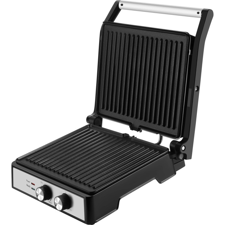 Grill elektryczny opiekacz 2400W + tacka na tłuszcz 29x24cm