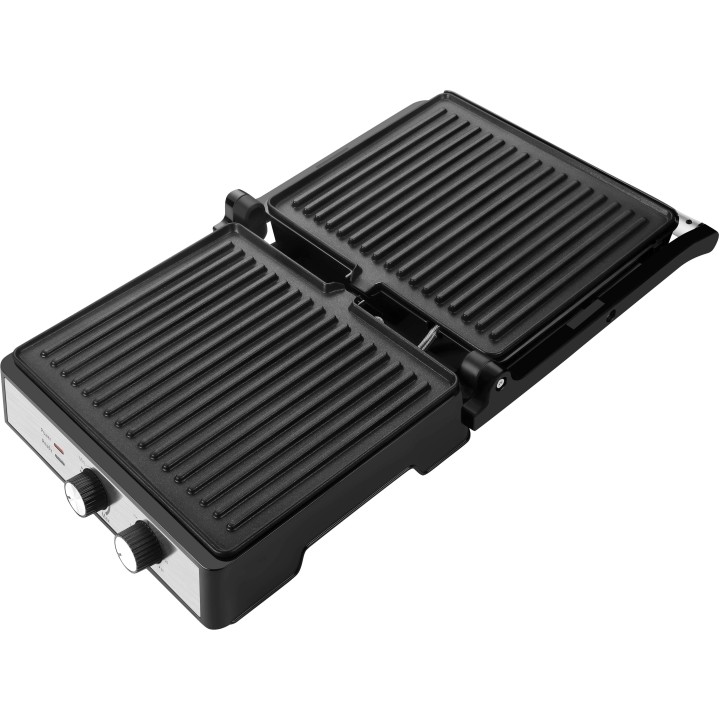 Grill elektryczny opiekacz 2400W + tacka na tłuszcz 29x24cm