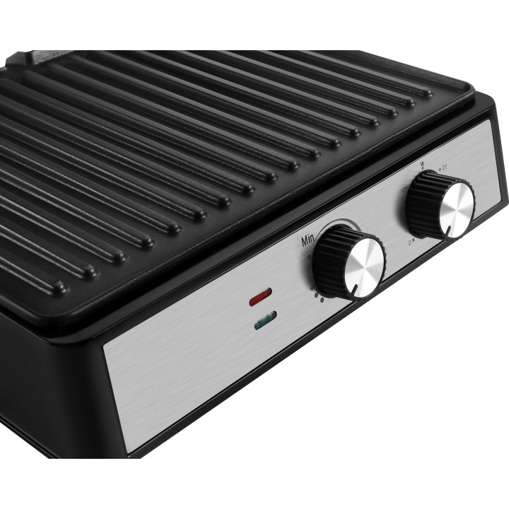 Grill elektryczny opiekacz 2400W + tacka na tłuszcz 29x24cm
