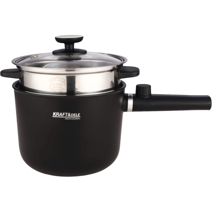 Garnek elektryczny 1,5L 600W 18cm śr, + pokrywka