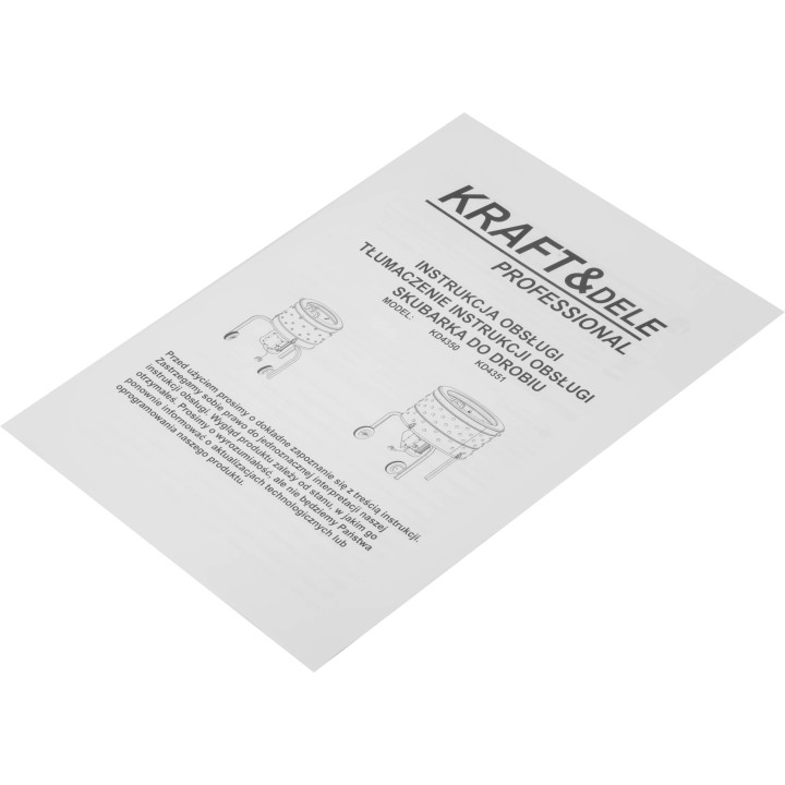 Skubarka do drobiu kurczaków 550W 400mm elektryczna 230V