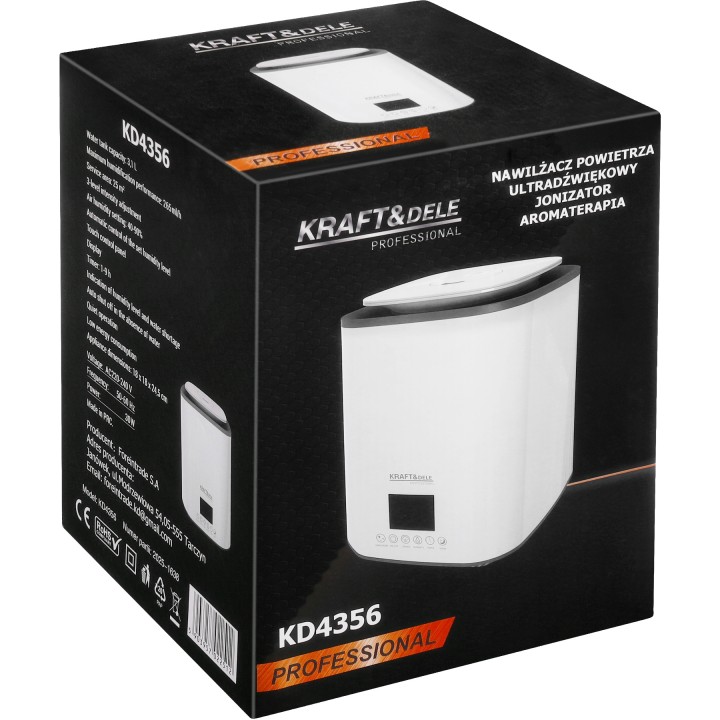 Nawilżacz ultradźwiękowy z pilotem 3.1L 30W 40-90%