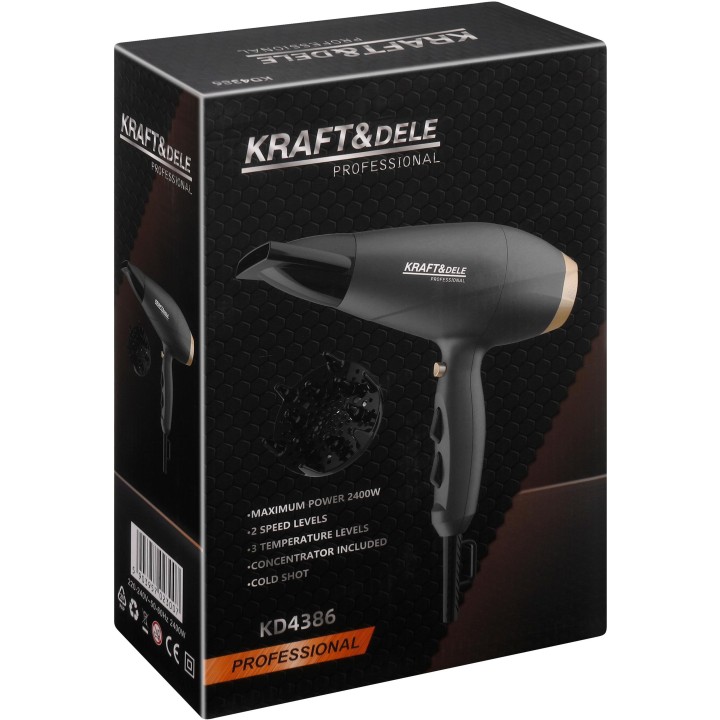 Suszarka do włosów 2400W 2 tryby + dyfuzor koncentrator