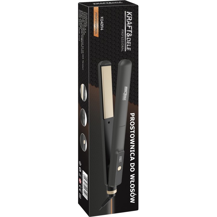Prostownica do włosów z regulacją i wyświetlaczem 60W 150-230st