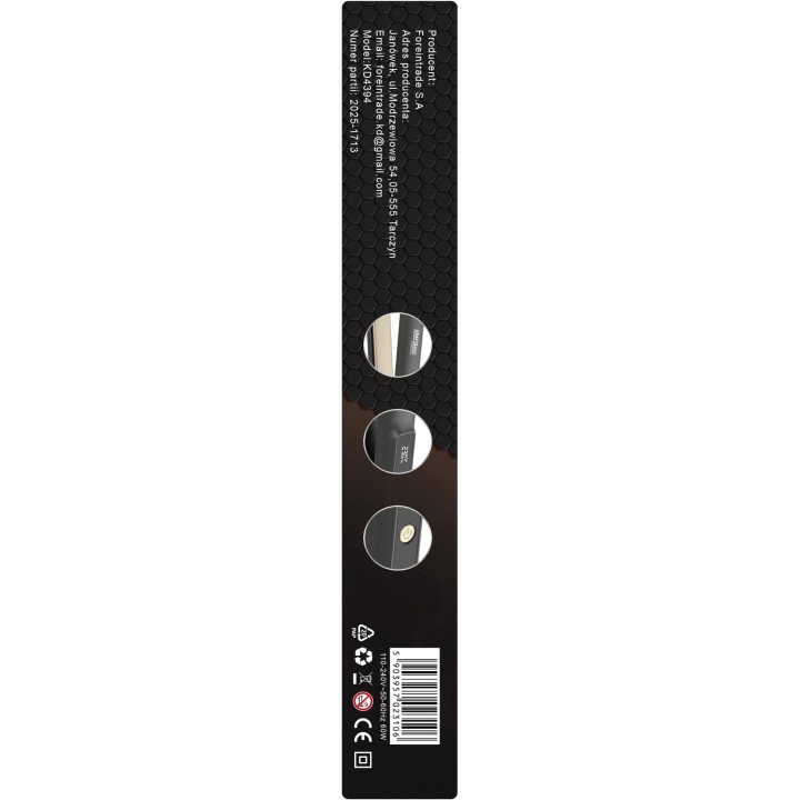 Prostownica do włosów z regulacją i wyświetlaczem 60W 150-230st