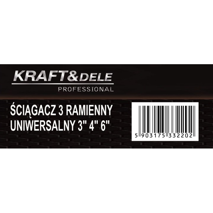 Ściągacz 3-ramienny uniwersalny kpl.  zestaw ściągaczy 3-6cali