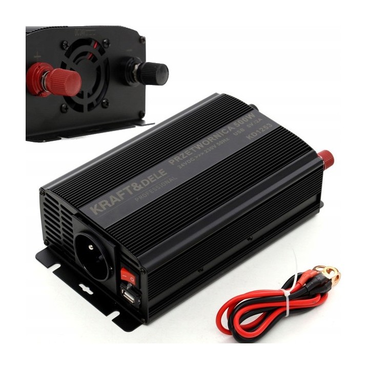 PRZETWORNICA SAMOCHODOWA NAPIĘCIA 24V 230V 1000W