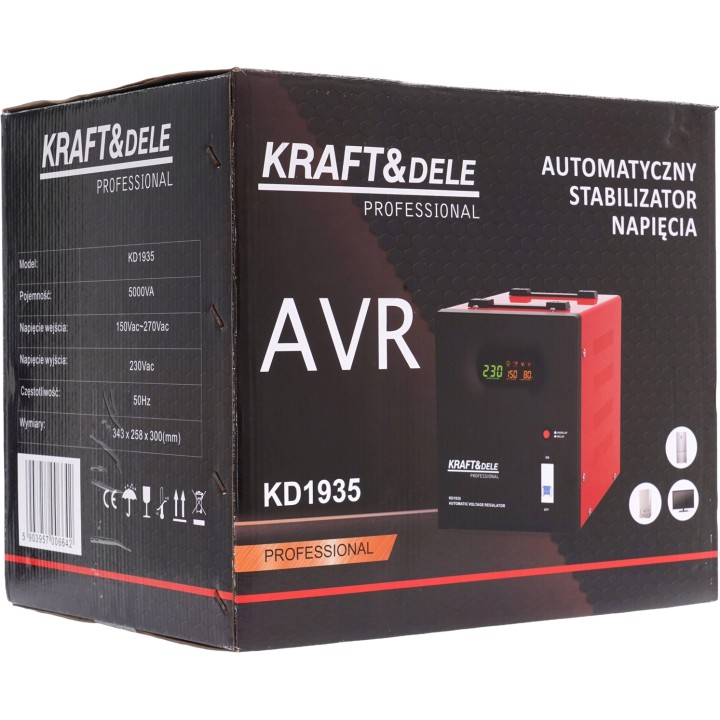 Stabilizator napięcia AVR 5000VA 230V do agregatu