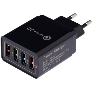 Ładowarka sieciowa QUICK CHARGE 3.0 4xUSB