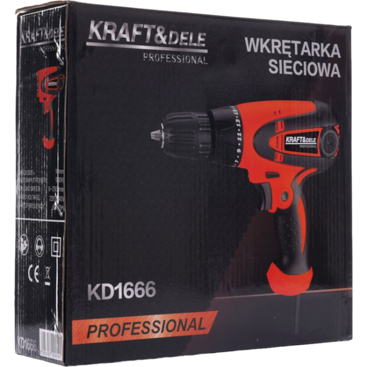 Wkrętarka sieciowa elektryczna przewodowa 900W 10mm 750rpm + Led