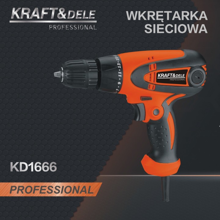 Wkrętarka sieciowa elektryczna przewodowa 900W 10mm 750rpm + Led