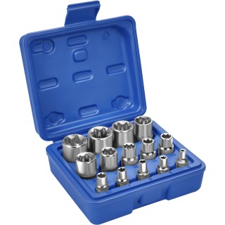 Zestaw nasadek TORX 14 el. 4-24mm wewnętrzne + walizka