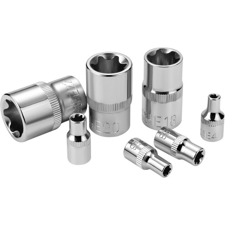 Zestaw nasadek TORX 14 el. 4-24mm wewnętrzne + walizka