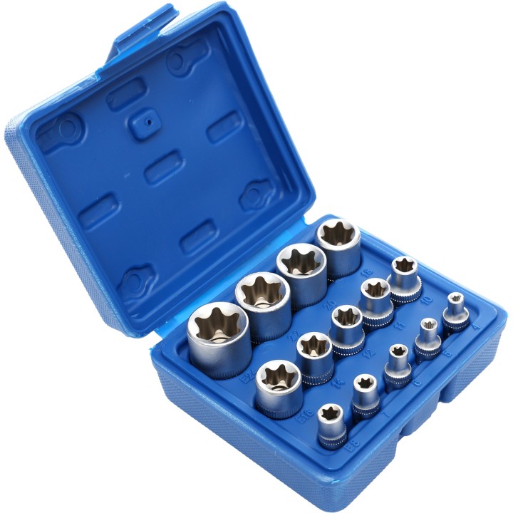 Zestaw nasadek TORX 14 el. 4-24mm wewnętrzne + walizka