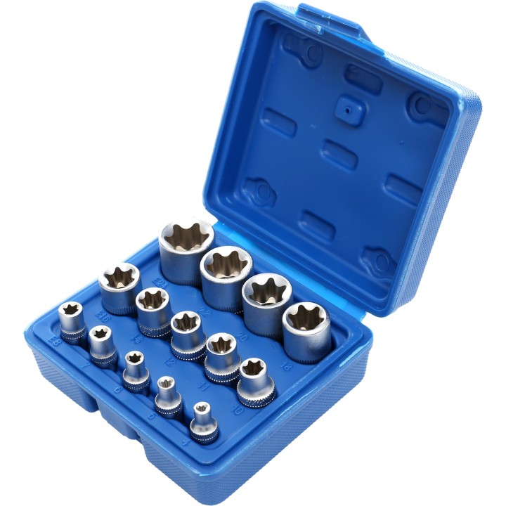 Zestaw nasadek TORX 14 el. 4-24mm wewnętrzne + walizka