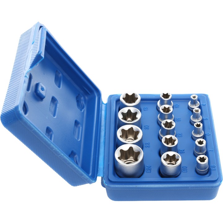 Zestaw nasadek TORX 14 el. 4-24mm wewnętrzne + walizka