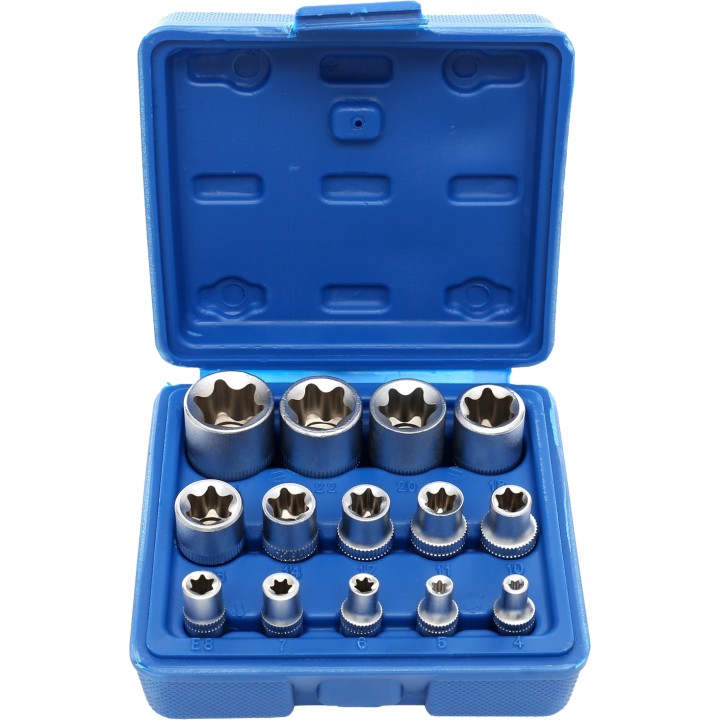 Zestaw nasadek TORX 14 el. 4-24mm wewnętrzne + walizka
