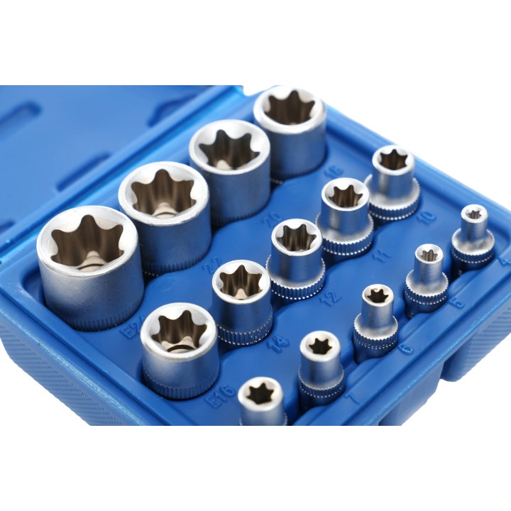 Zestaw nasadek TORX 14 el. 4-24mm wewnętrzne + walizka