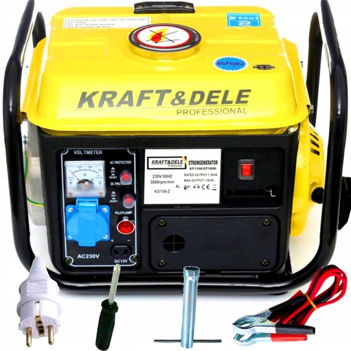 AGREGAT PRĄDOTWÓRCZY GENERATOR PRĄDU 1500W 2KM 230