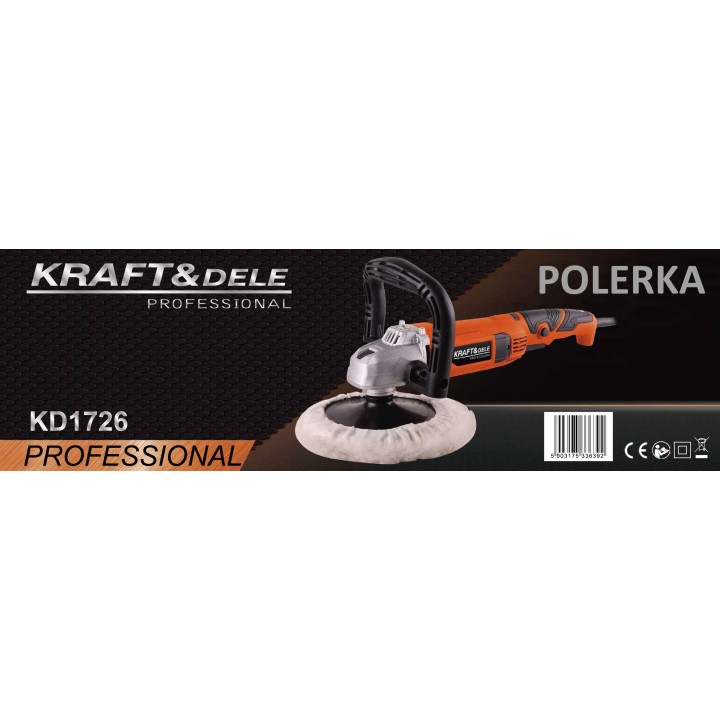 Polerka elektryczna samochodowa 2600W 180 mm z regulacją + futerko