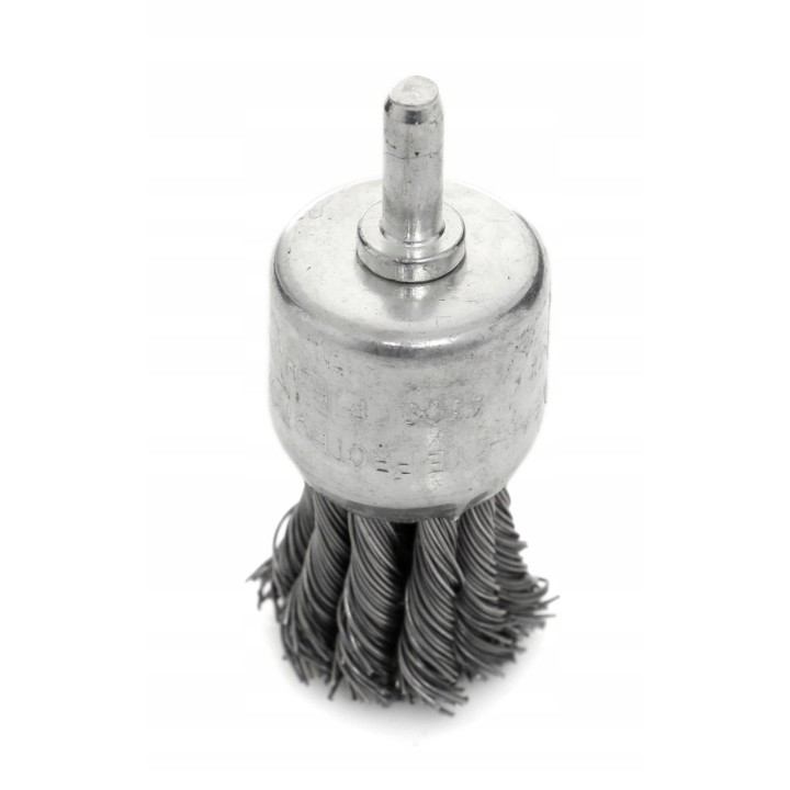 SZCZOTKA CZOŁOWA PLECIONA Z TRZPIENIEM M6 28mm