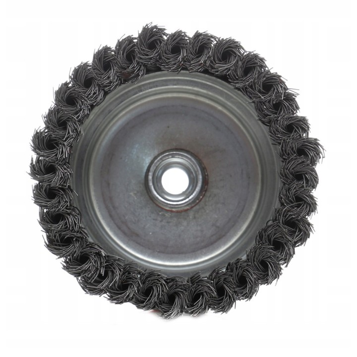 SZCZOTKA CZOŁOWA PLECIONA+OPASKA 4" 100mm M14