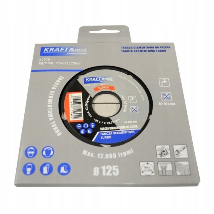 TARCZA DIAMENTOWA SEGMENTOWA 125mm BETONU KOSTKI