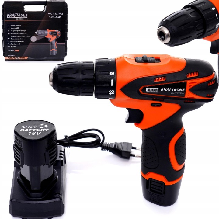 WIERTARKO WKRĘTARKA AKUMULATOROWA 18V LED Li-Ion