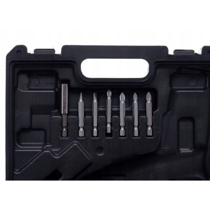WKRĘTARKA AKUMULATOROWA 1300mAh LED + BITY WALIZKA