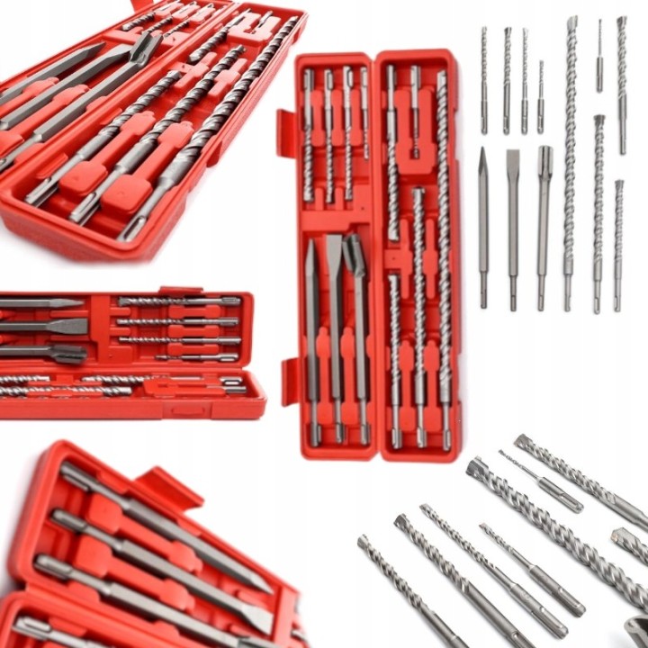 ZESTAW 9 WIERTEŁ S4 + 3 DŁUTA SDS/12EL