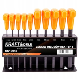 ZESTAW KLUCZE IMBUSOWE IMBUSY 2-10MM SZEŚCIOKĄTNE