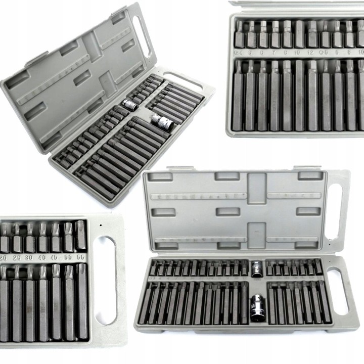 ZESTAW BITÓW KOŃCÓWEK HEX, TORX, SPLINE 40 CZ