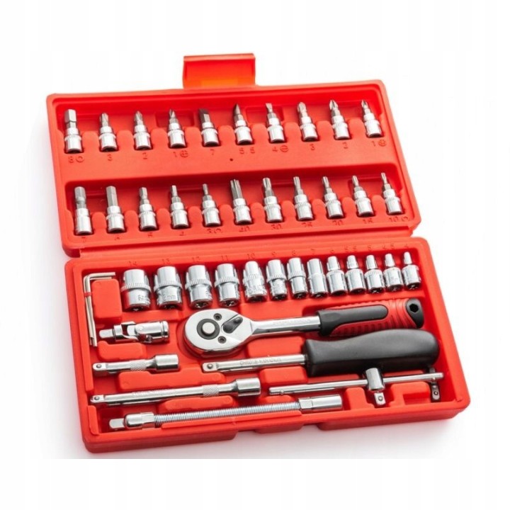 ZESTAW NASADKI BITY TORX KLUCZE GRZECHOTKA 1/4 ''