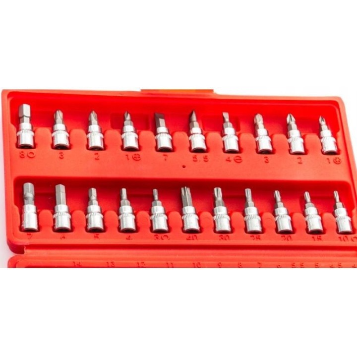 ZESTAW NASADKI BITY TORX KLUCZE GRZECHOTKA 1/4 ''