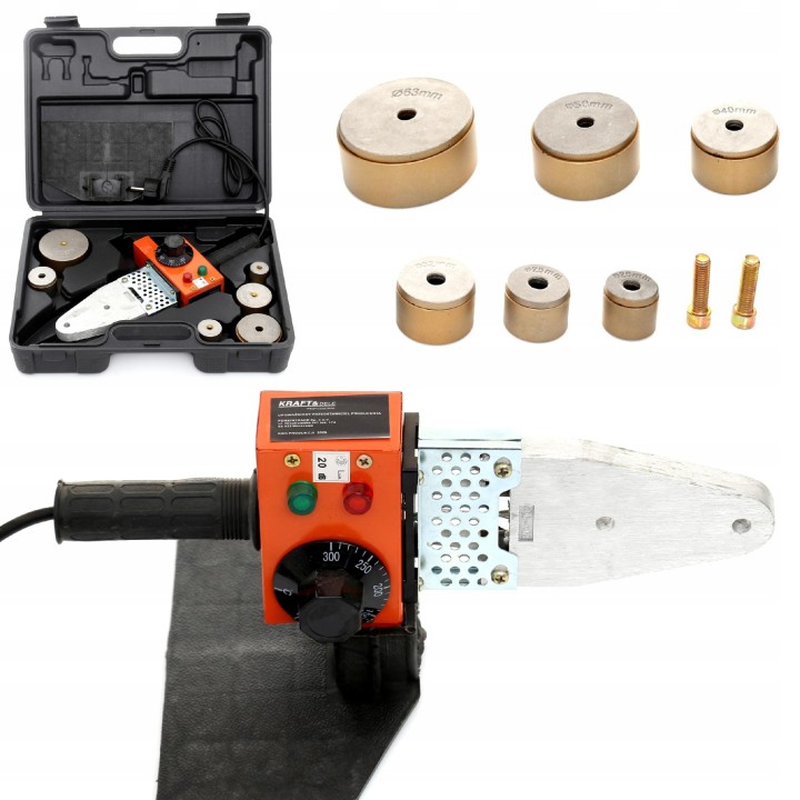 ZGRZEWARKA DO RUR PCV PP 1500W matryce 20-63MM WAL