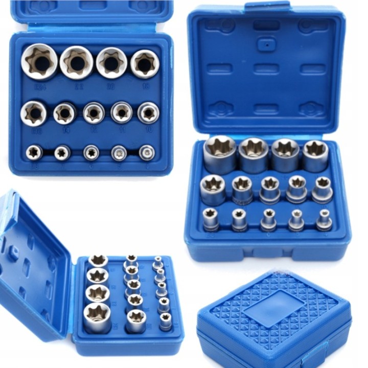 ZESTAW NASADEK TORX WEWNETRZNY E4 E24 14SZT TORXY