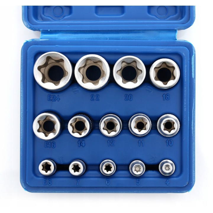 ZESTAW NASADEK TORX WEWNETRZNY E4 E24 14SZT TORXY