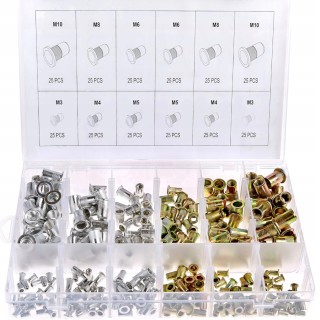 ZESTAW NITONAKRĘTEK M3-M10 MIX 300SZT NITONAKRĘTKA