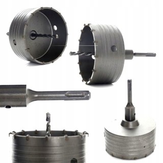 OTWORNICA DO MURU BETONU FREZ 80MM SDS+ 3 ELEMENTY