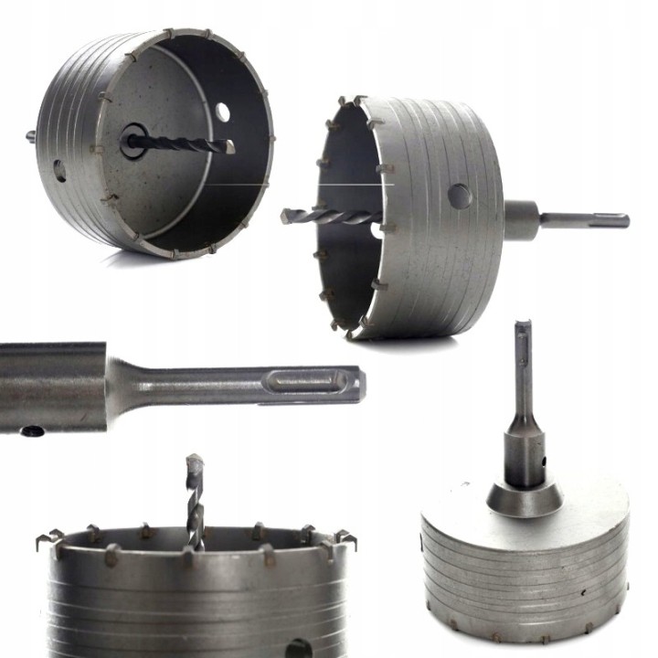 OTWORNICA DO MURU BETONU FREZ 80MM SDS+ 3 ELEMENTY