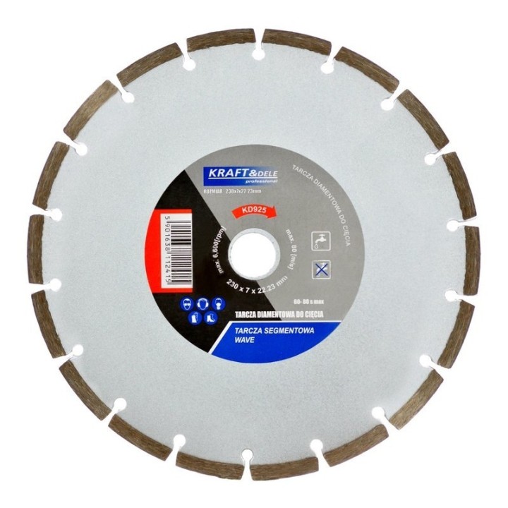 TARCZA DIAMENTOWA DO CIĘCIA 230x7x22,23mm betonu