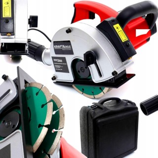 BRUZDOWNICA DO BETONU 3100W LASER WALIZKA 2 TARCZE
