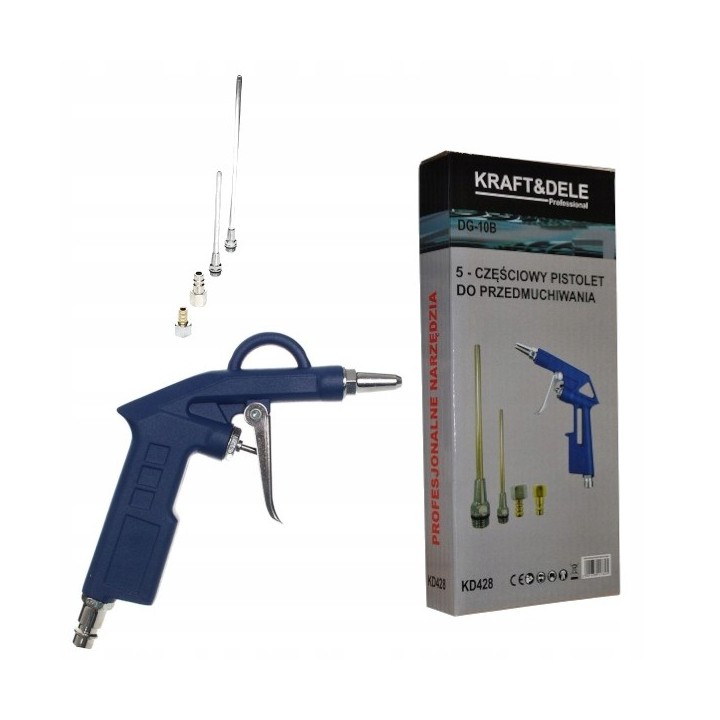 PISTOLET DO PRZEDMUCHIWANIA Z 3 KOŃCÓWKAMI 5 EL