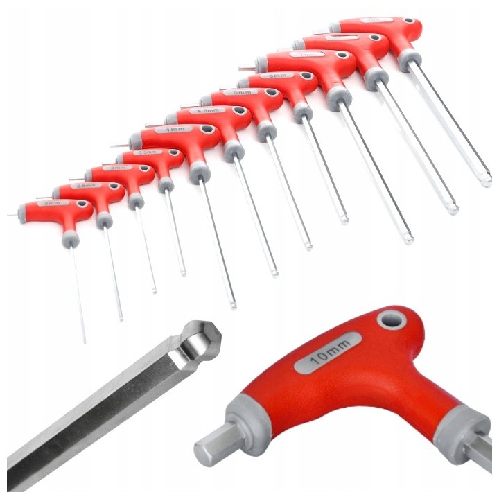 KLUCZE IMBUSOWE IMBUSY HEX 11 SZT 2.0 -10.0MM