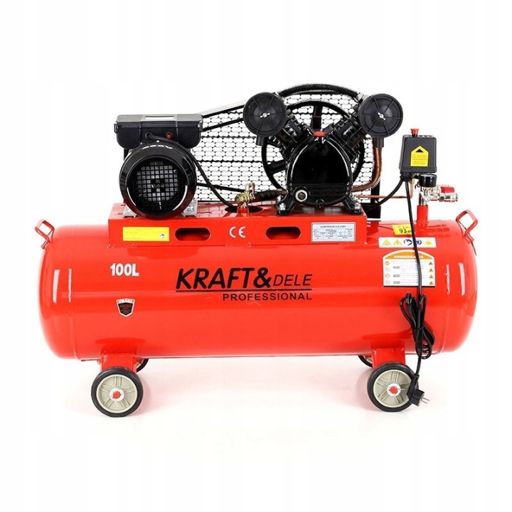 KOMPRESOR OLEJOWY 100L 2 TŁOKI 8BAR 230V SPRĘŻARKA
