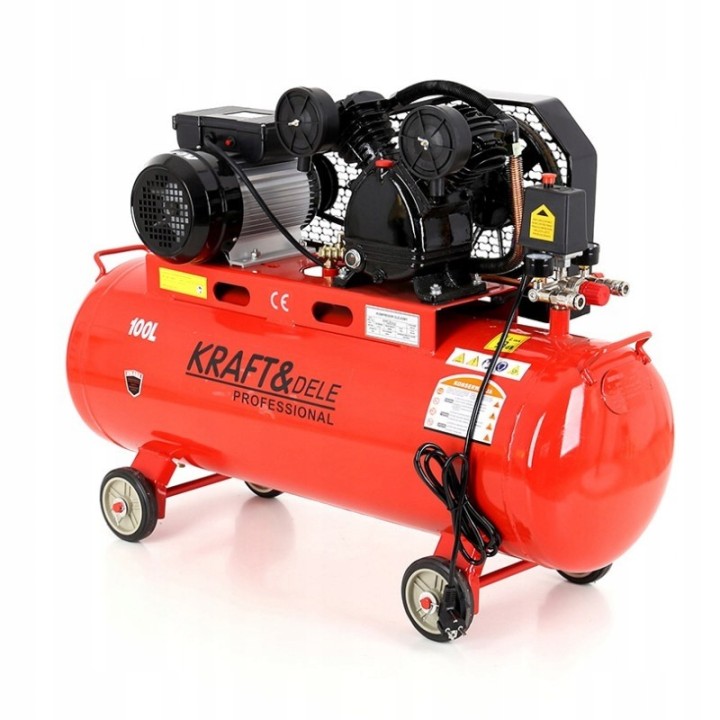 KOMPRESOR OLEJOWY 100L 2 TŁOKI 8BAR 230V SPRĘŻARKA