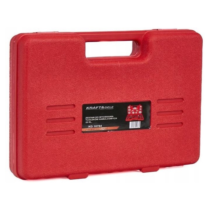 ZESTAW ZESTAW DO WYCISKANIA TŁOCZKÓW HAMULCOWYCH 22EL. WALIZKA KD10784